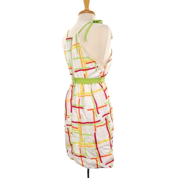 Leona by Lauren Leonard Dress Sleeveless Bright Lightweight Cutout Summer - Picture 5 of 8